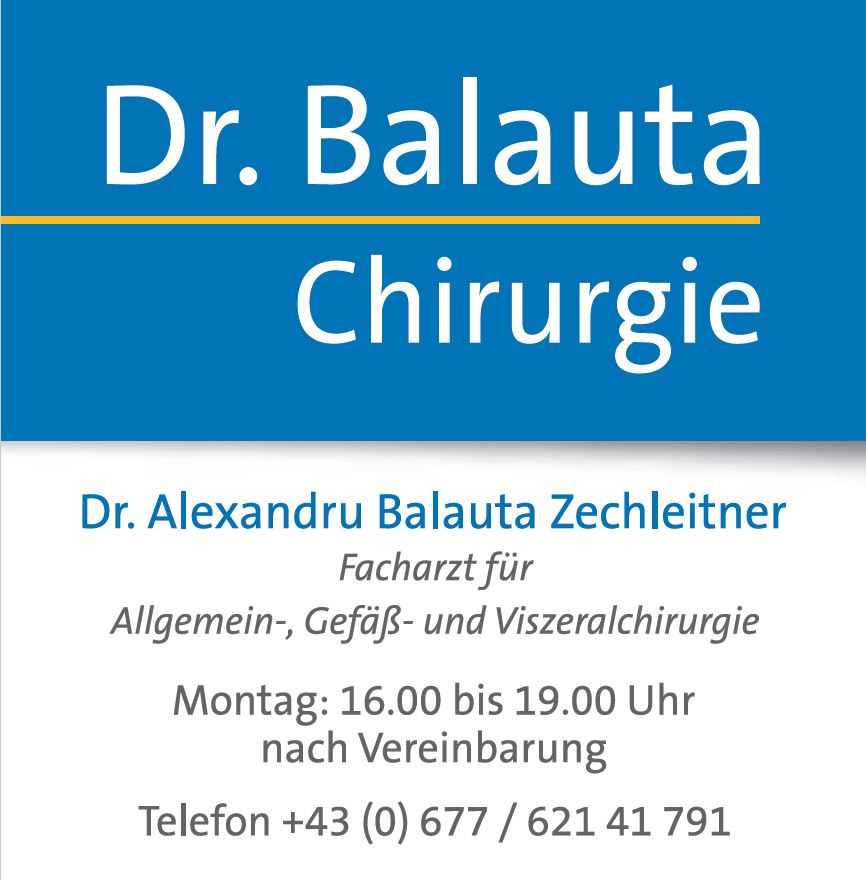 Dr. Alaxandru Balauta Zechleitner Chirurgie, Facharzt für Allgemein-, Gefäß-, und Viszeralchirurgie